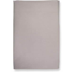 LENZUOLO SOPRA LETTO SINGOLO IN COTONE 60 FILI TINTA UNITA COL.GRIGIO PERLA