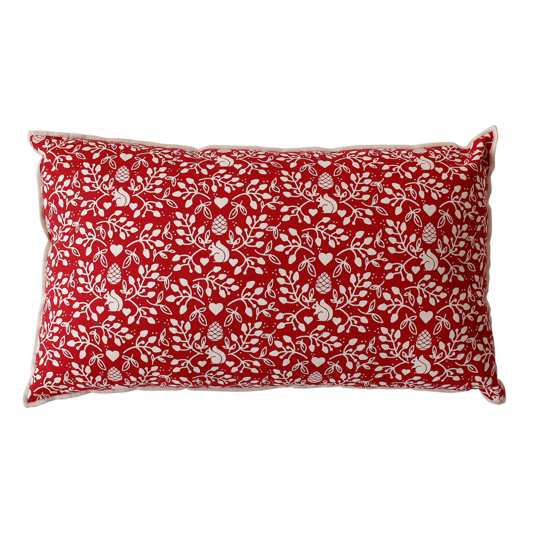 Coussin montagne chic déhoussable - Rouge