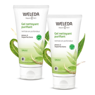 WELEDA - Duo Gel nettoyant purifiant - Peaux à imperfections -  Vegan* - Certifié Natrue** - Tube 100 ml x 2