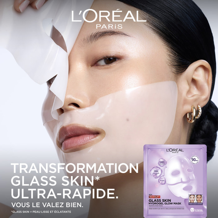 L'Oréal Paris Revitalift Filler Masque Glass Skin Hydrogel Éclat (x3)