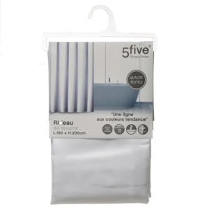 Rideau de douche 180x200cm Blanc Colorama