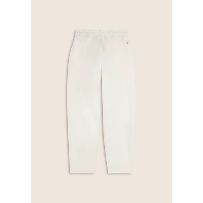 Pantaloni cropped in felpa di cotone tinto effetto vintage