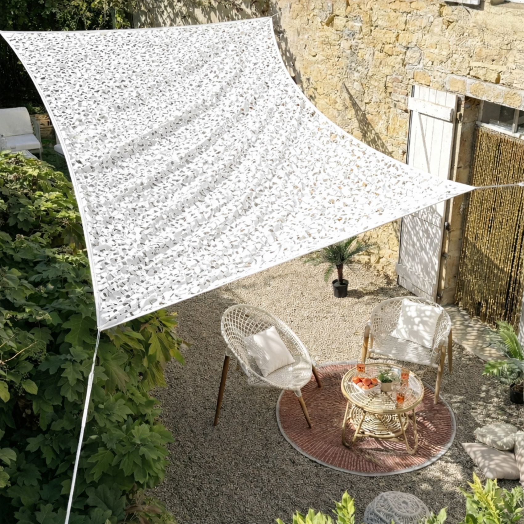 Filet d’ombrage rectangulaire - Blanc