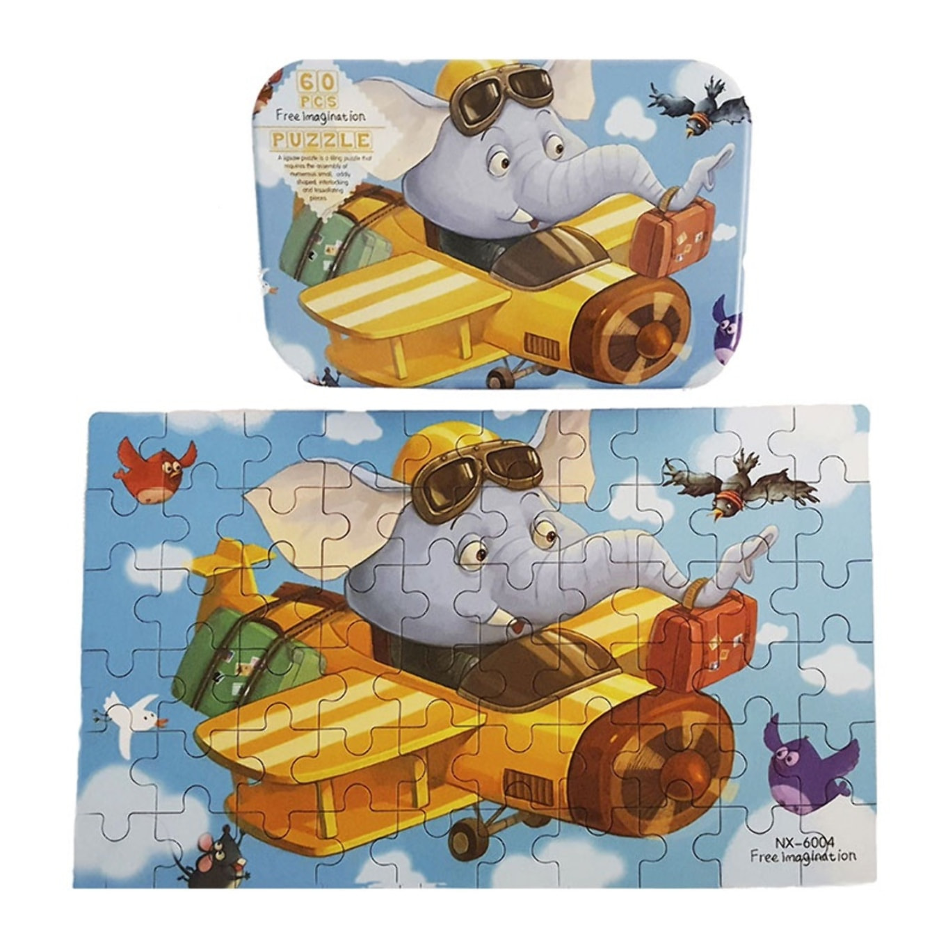 PUZLE DE CUENTOS: DUMBO - 60 pcs (CAJA METÁLICA)