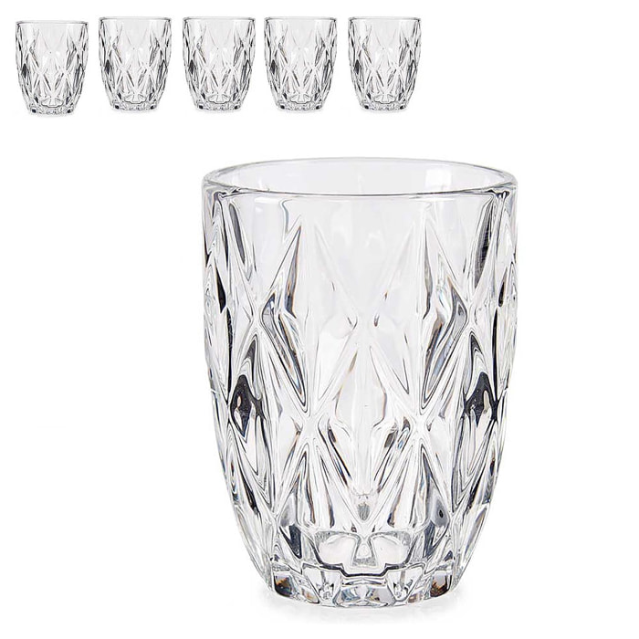 Set de 6 vasos de agua 270 ml.