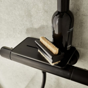 Tablette de douche installation sur mitigeur de douche noir mat