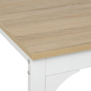 Table de bar 2 places Eat up blanc et bois