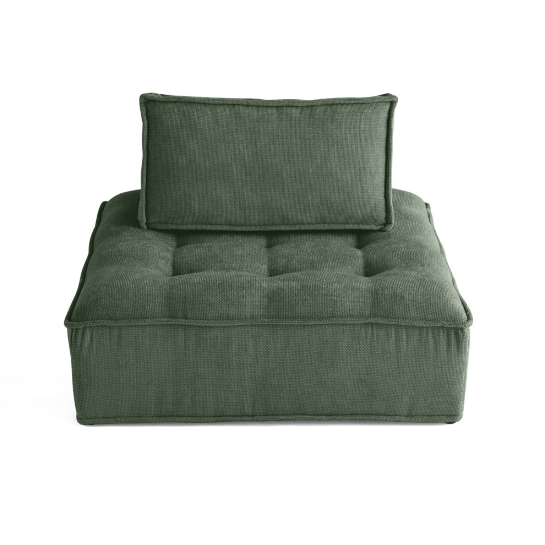 Marisol - module d'assise - velours texturé - Vert