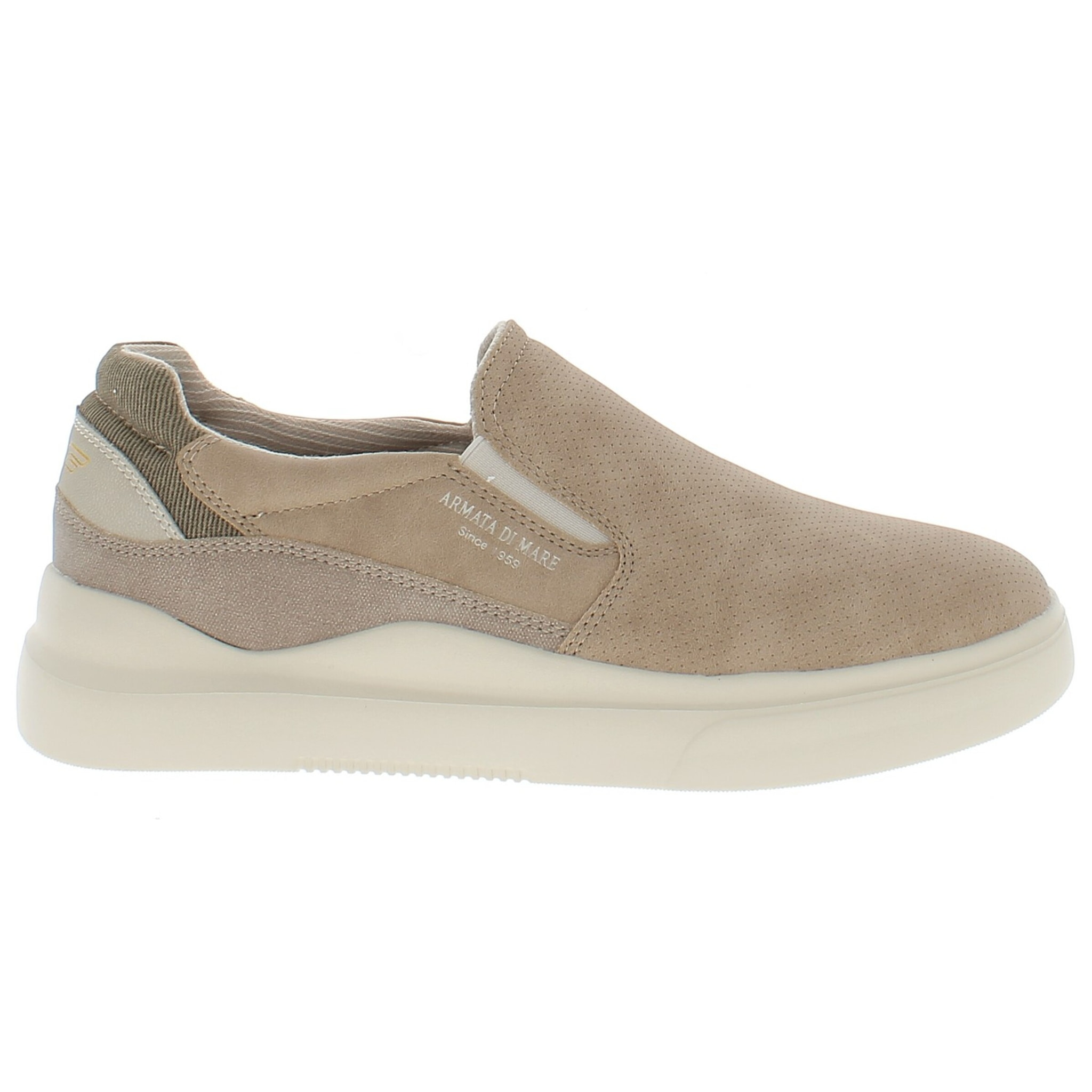 Armata di Mare Scarpe Uomo Slip-On con Soletta Rimovibile in Memory Foam AMU 1D936 Beige