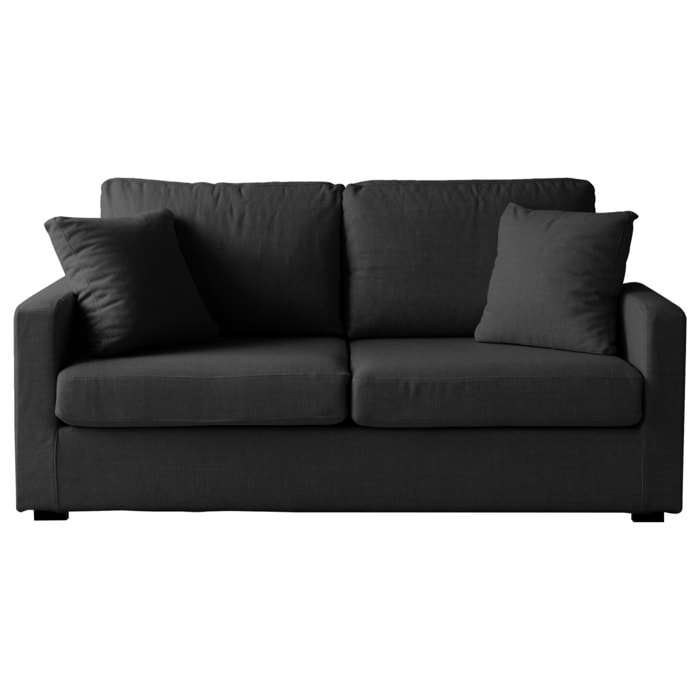 Canapé 3 places convertible gris BASTIEN