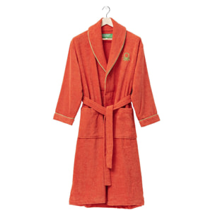 Albornoz algodón + set 3pc toallas de baño 'rainbow' en naranja