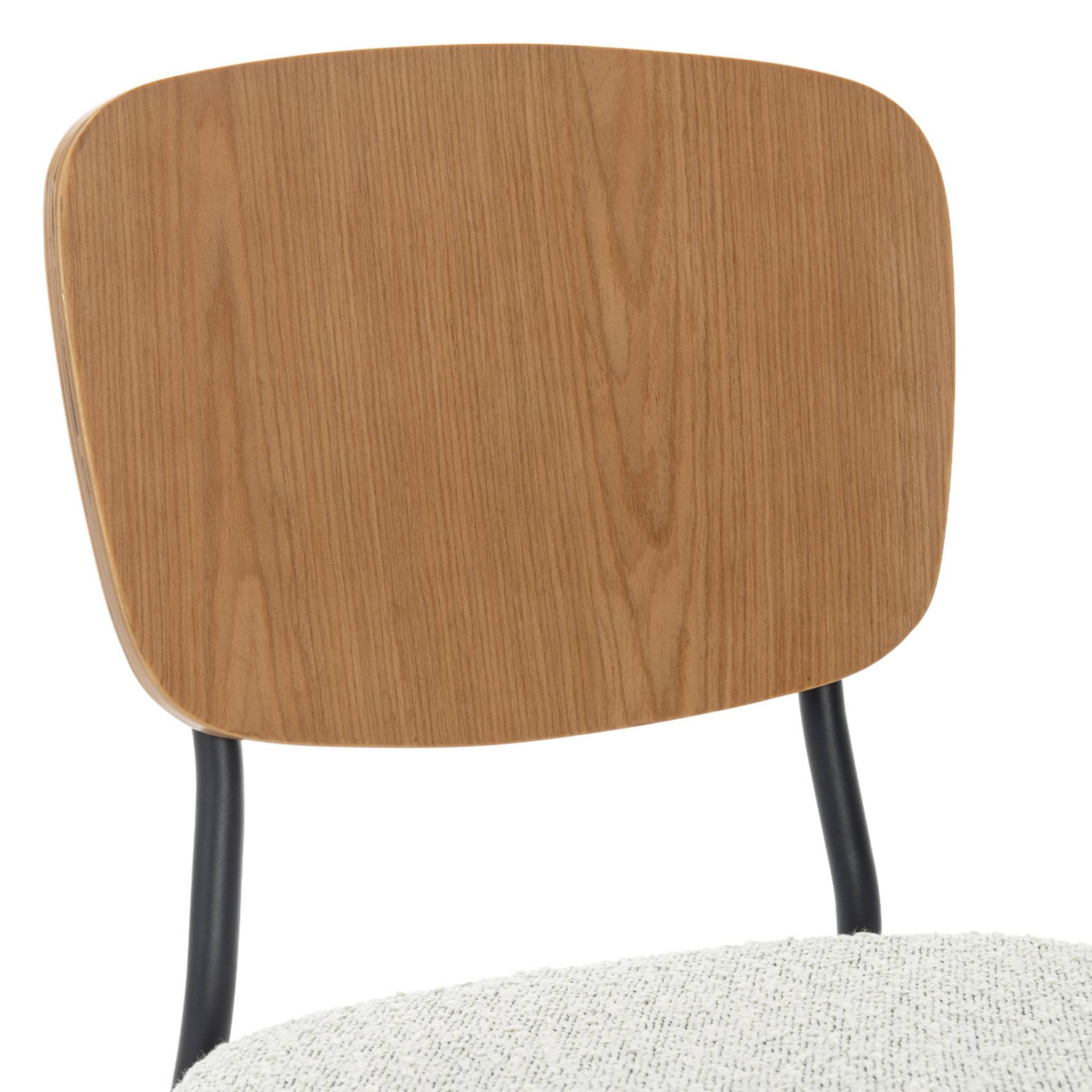 Chaise bouclette texturée (lot de 2) EMY