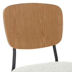 Chaise bouclette texturée (lot de 2) EMY