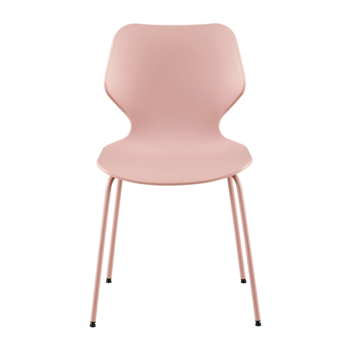 Set 4 sedie design rosa gambe in metallo verniciato - Selene
