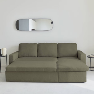 Canapé convertible réversible 3 places bouclette IDA