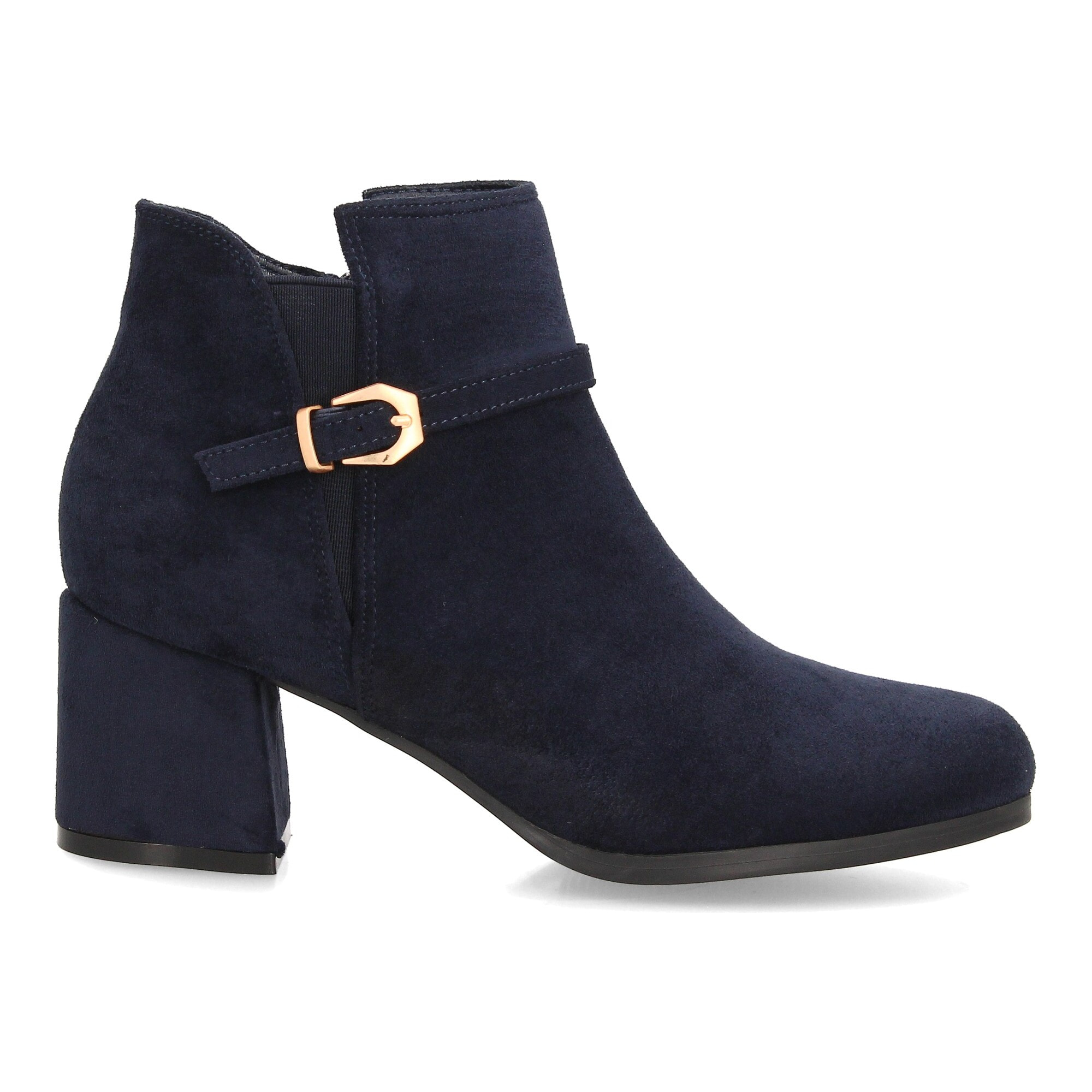 Botines elegantes con hebilla y tacon