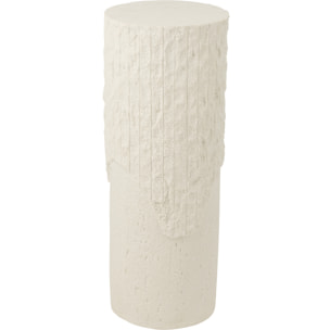 J-Line socle Rocky Relief - polyrésine - blanc - medium