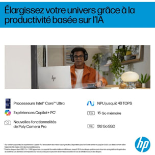 Ordinateur portable HP OmniBook 7 17-dc0004nf 17,3" Intel Core Ultra 5 226V 16 Go RAM SSD 512 Go Copilot+PC