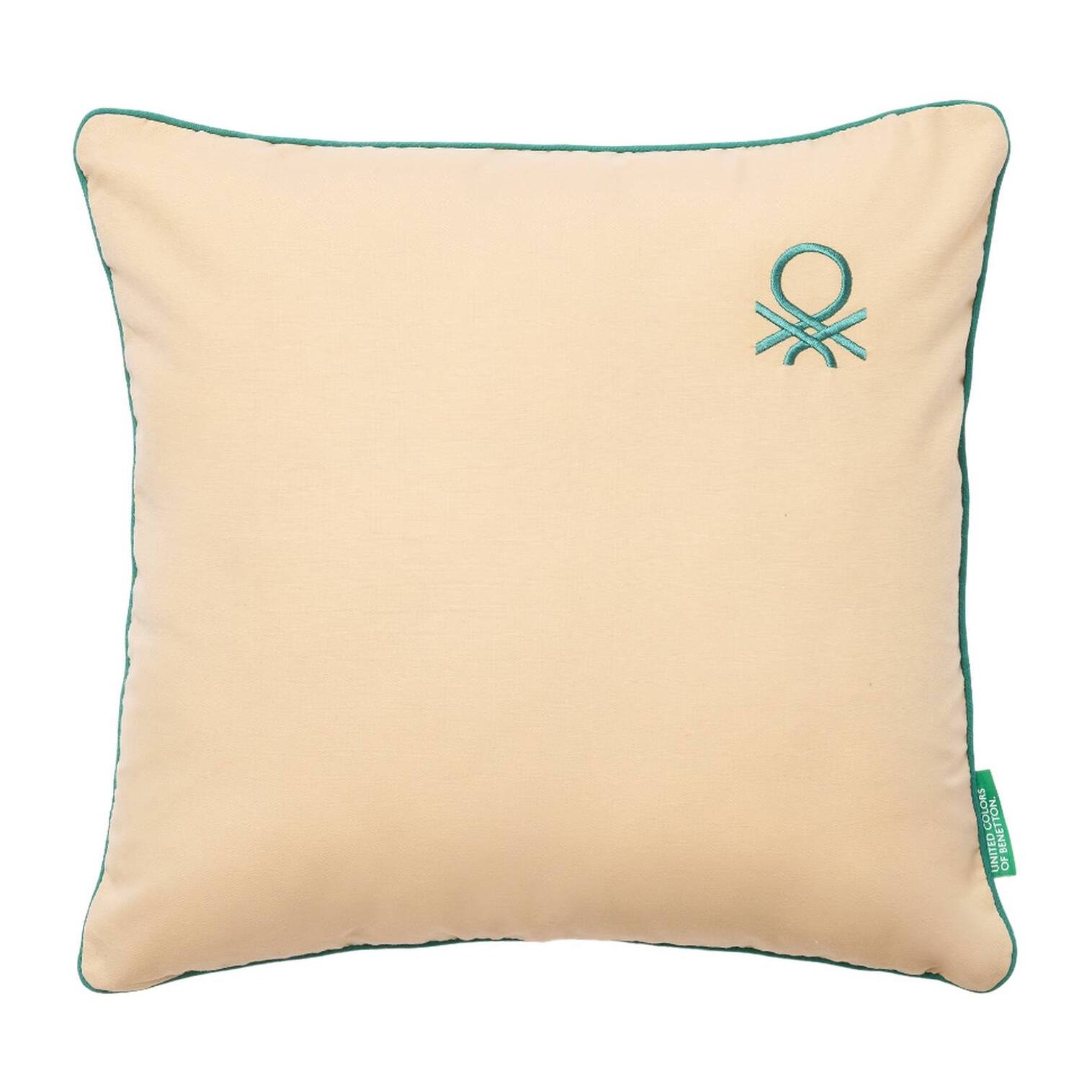 Cojín 45x45cm 300gr 100% algodón beige rainbow benetton