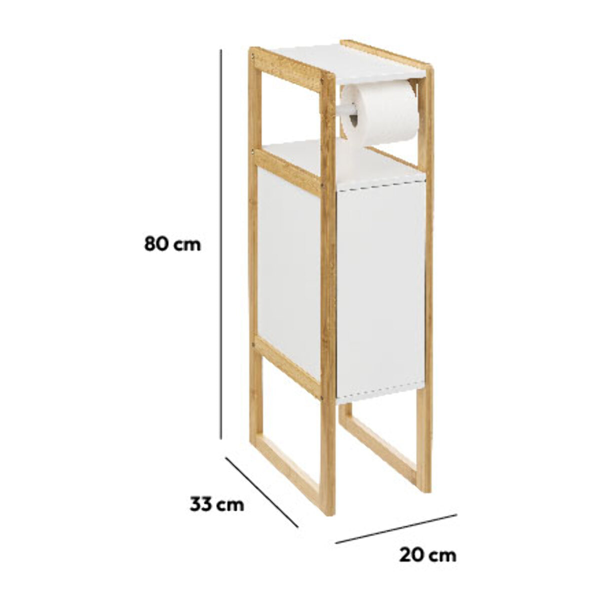 Dérouleur meuble avec réserve "Naturéo" blanc