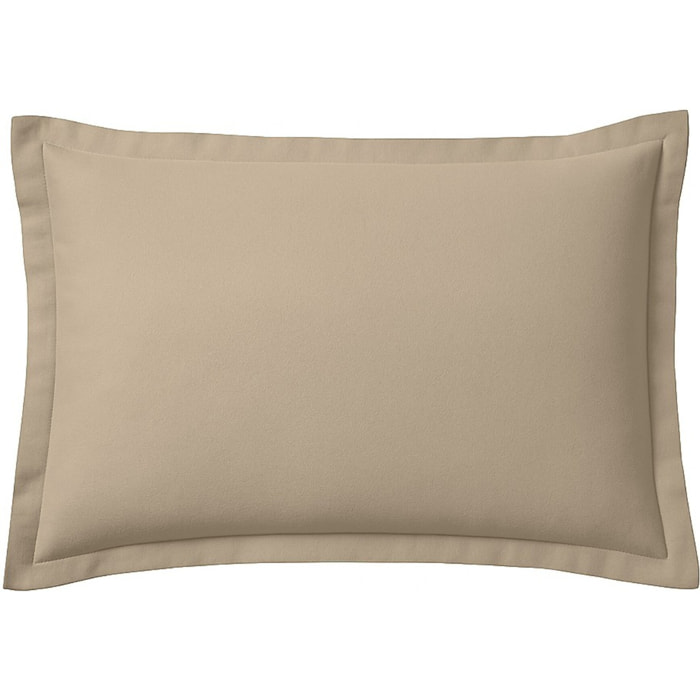 Taie d'oreiller 100% flanelle coton 160gr_ficelle