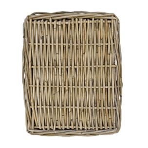 Grand panier H. 42 cm en kubu naturel tressé - EDWIN