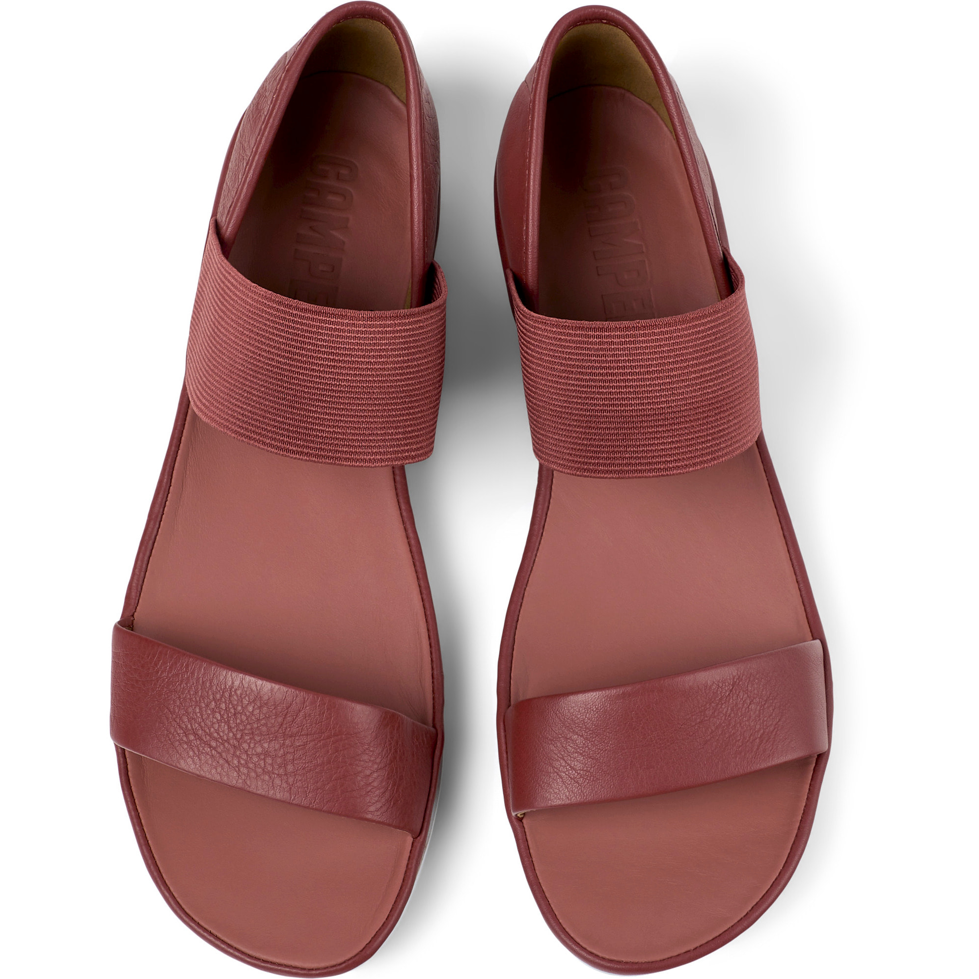 Sandalias - CAMPER Right Nina - Rojo - Cuero liso