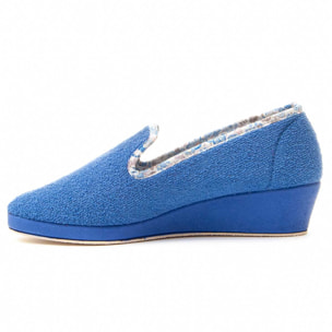 Slippers de Cuña - Azul - Altura: 4 cm