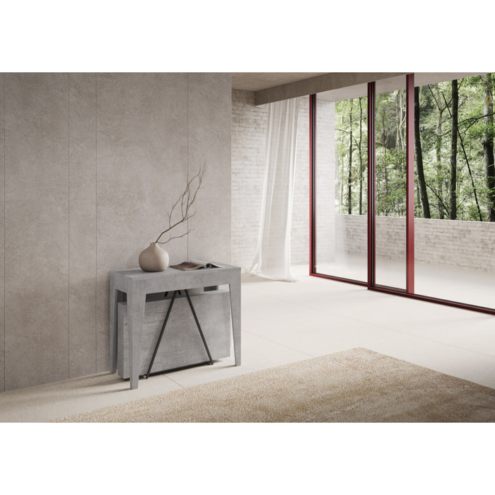 Consolle allungabile 90x42/302 cm Zima cemento