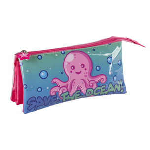 Estuche triple pulpito Save The Ocean.