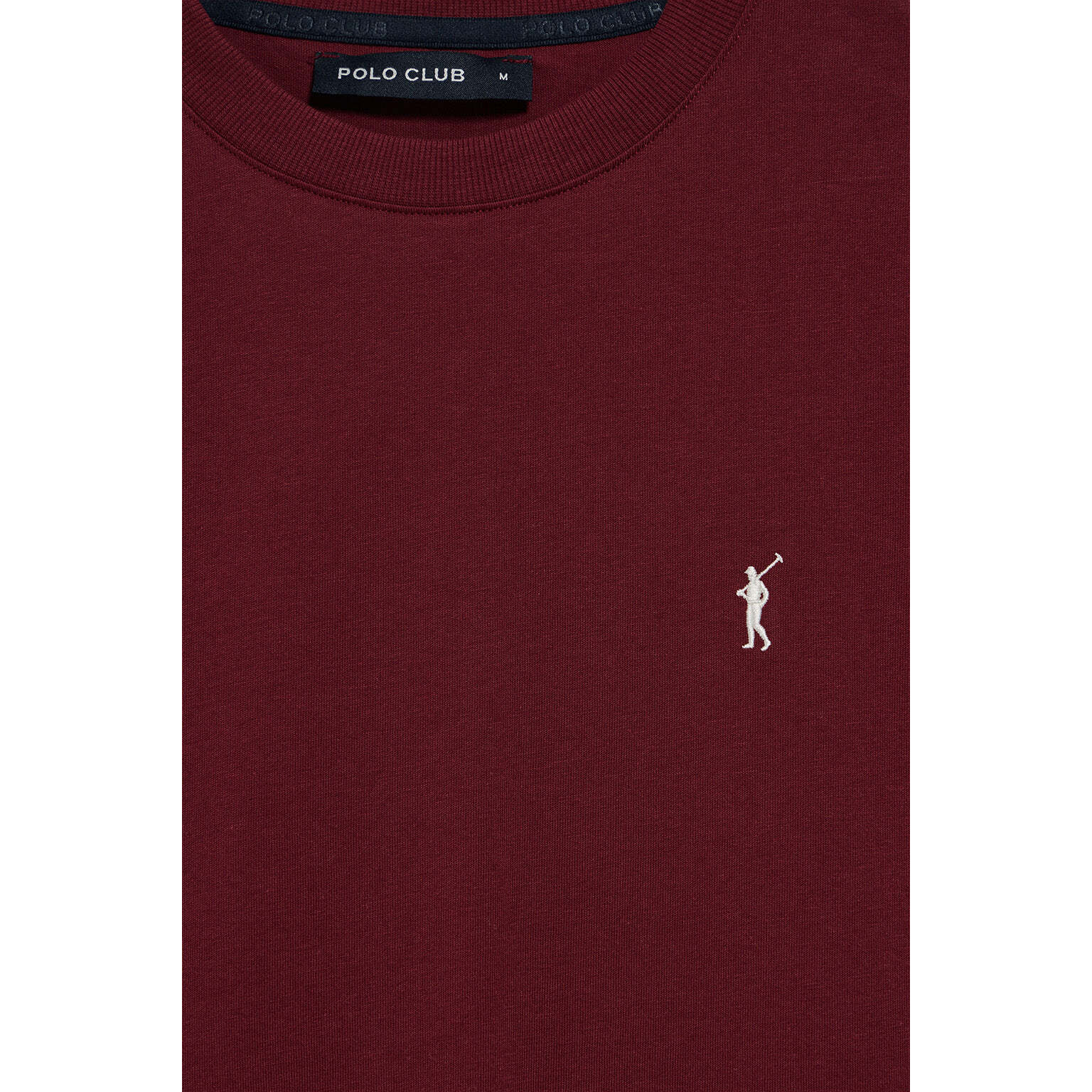 Camiseta granate con cuello redondo y bordado Rigby Go