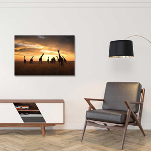 Tableau animaux girafe family Tableau alu Dibond