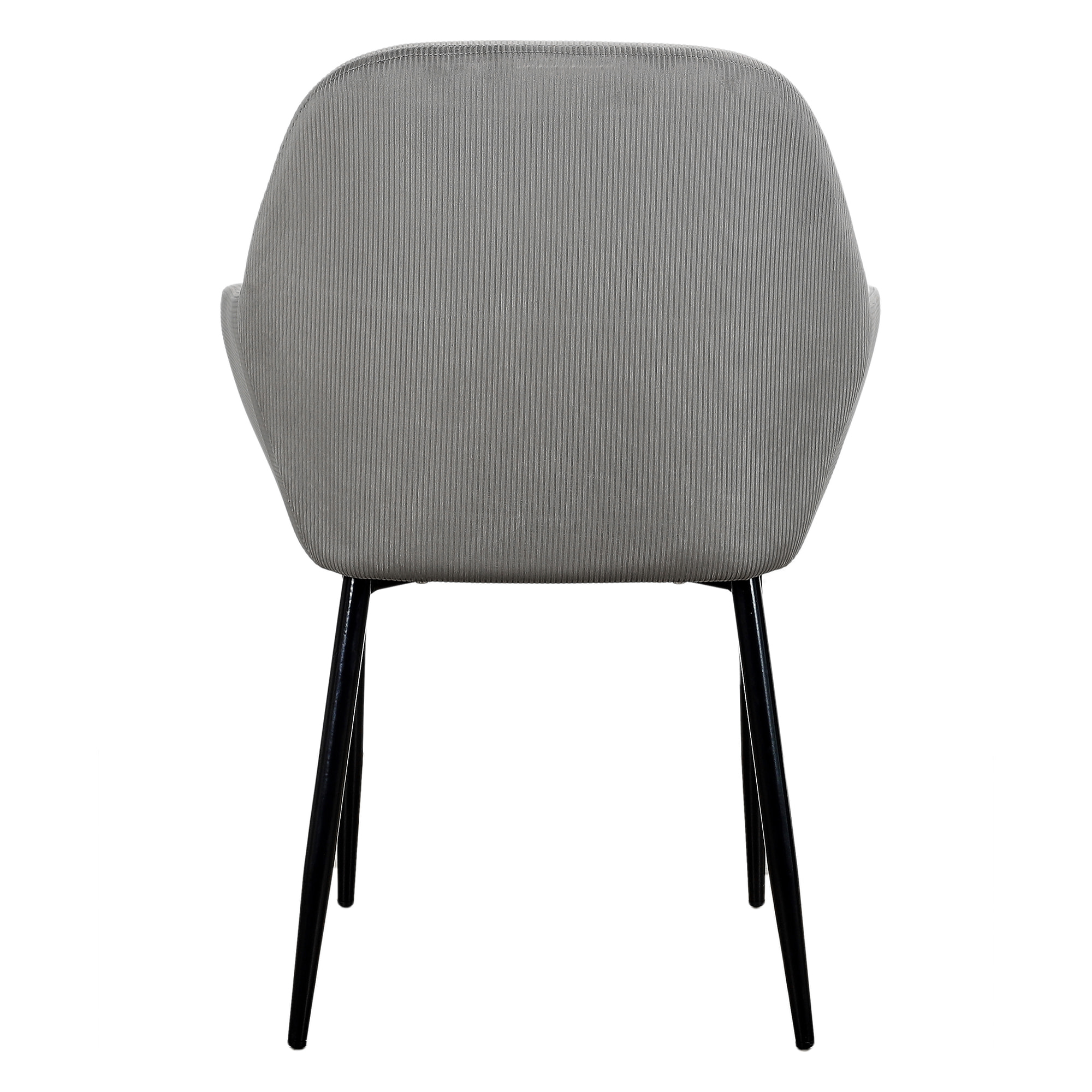Fauteuil Giulia Gris Fonce Velours Cotele - Lot De 2