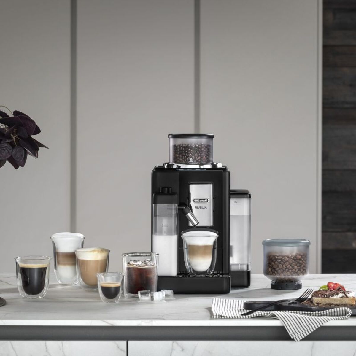 Expresso Broyeur DELONGHI FEB4455.B Rivelia Latte Noire
