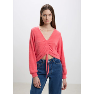 Maglia con coulisse frontale