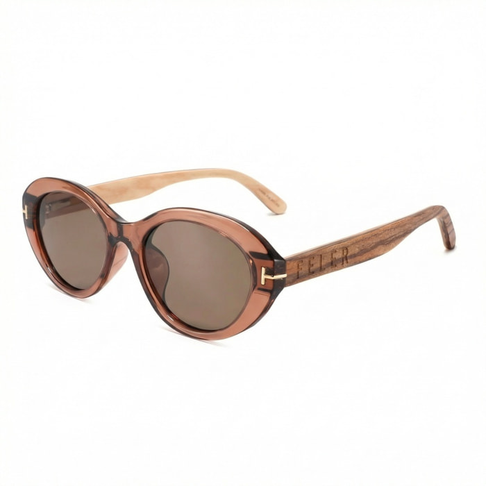 Gafas de Sol Feler 1611-2 Polarizadas de Madera Unisex 53 mm