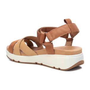 Sandalia de piel camel