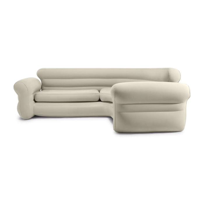 Sofá rinconera Intex Beige, 257x203x76 cm