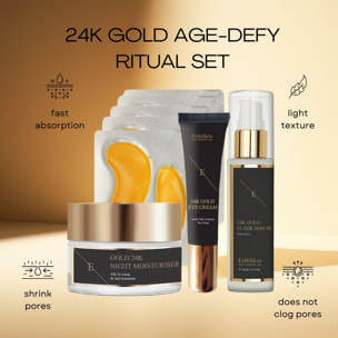 Kit completo de revitalización de ojos de 24 quilates