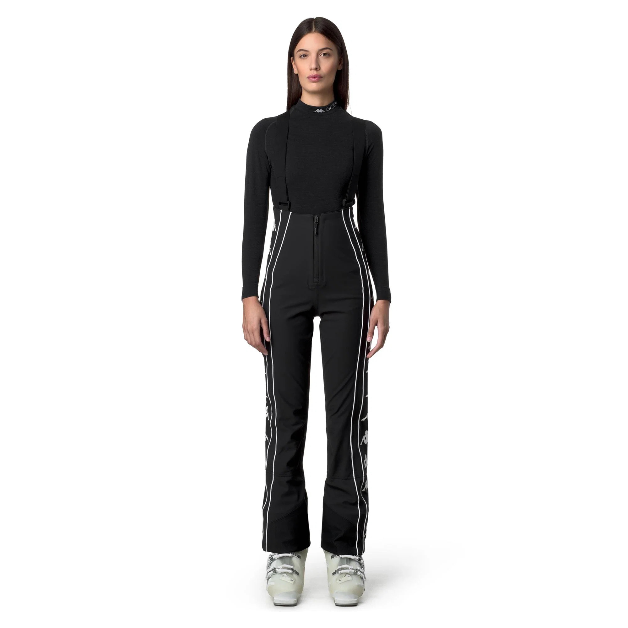 Kappa - Pantaloni Donna Nero - 6Cento 685 222 Banda