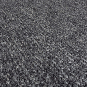 Tapis laine bouclée de couloir MINERALS Gris