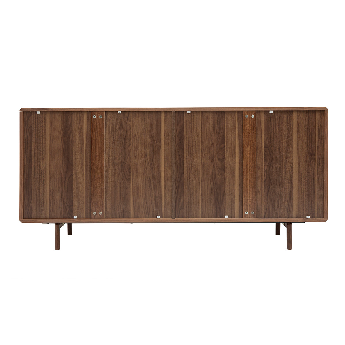 Buffet vintage en bois foncé noyer 4 portes L160 cm SUVA