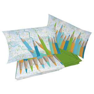 Completo letto matitoni verde