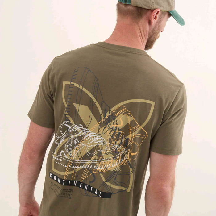 Camiseta de Algodón Orgánico con Gráfico Continental Khaki LIFESTYLE T-SHIRT JACK KHAKI