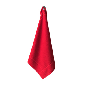 Carré éponge rouge en coton 50x