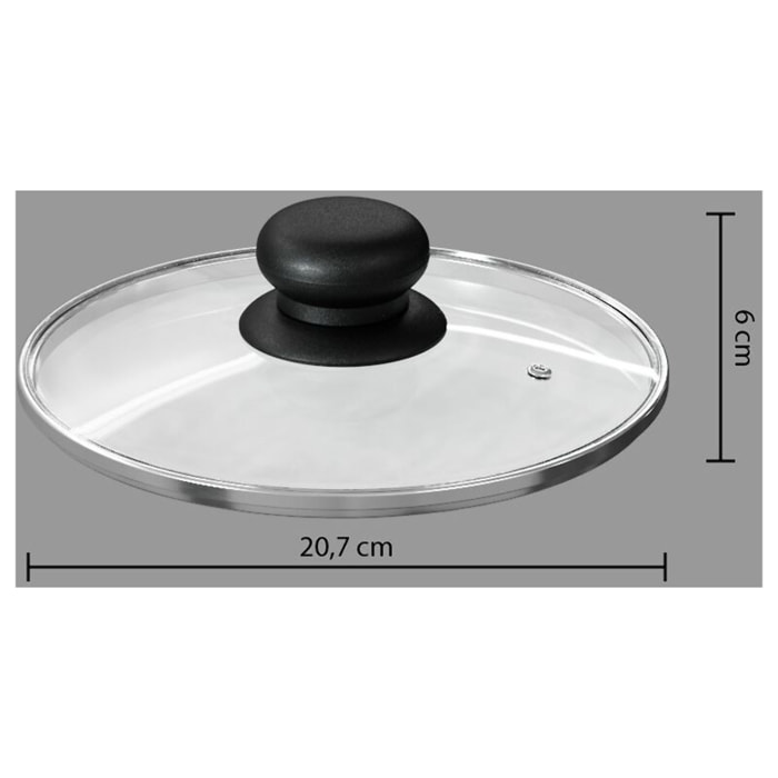 Couvercle universel FIVE en verre 20cm