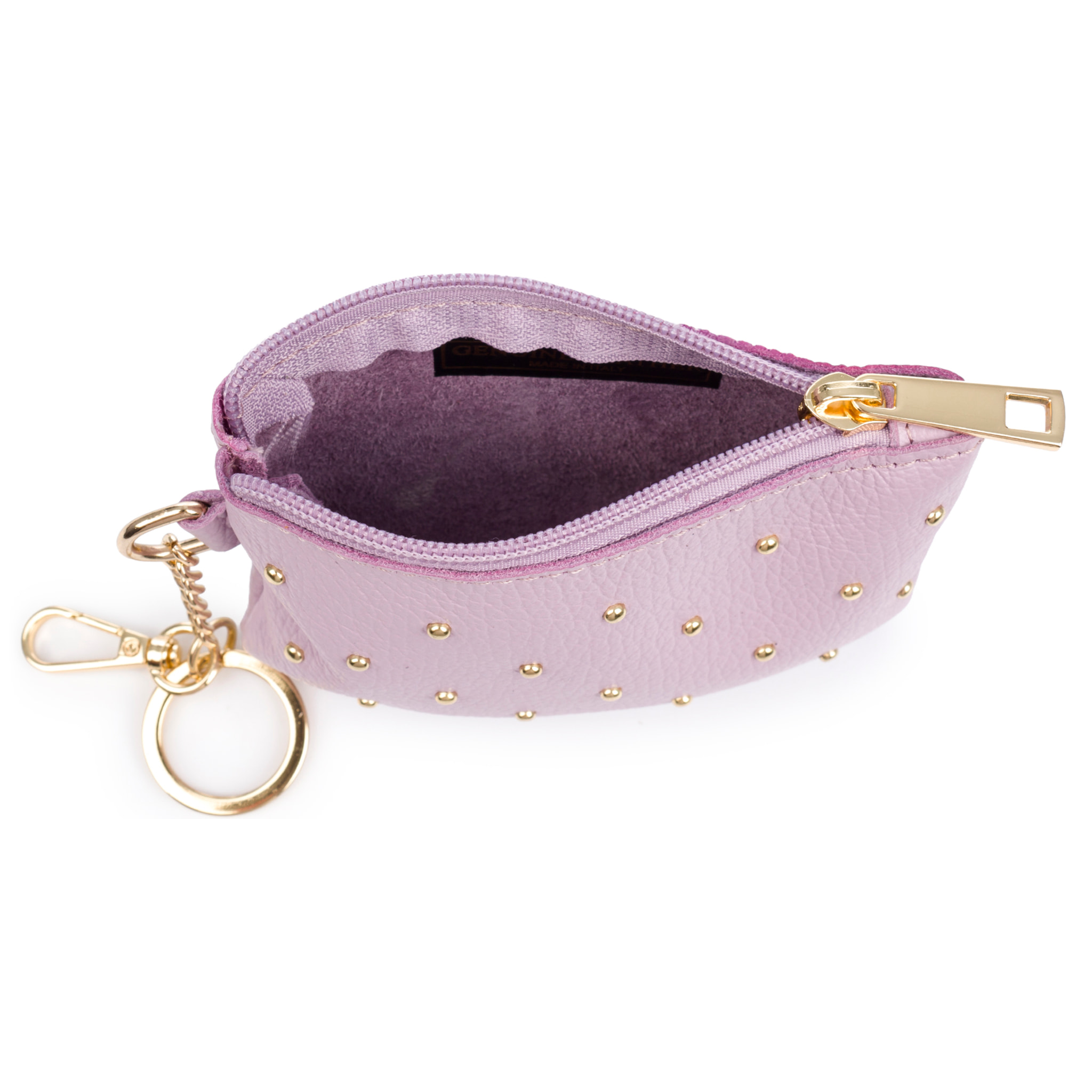 Bellosguardo Monedero Mujer. De piel auténtica acabado Dollaro con detalles metálicos.