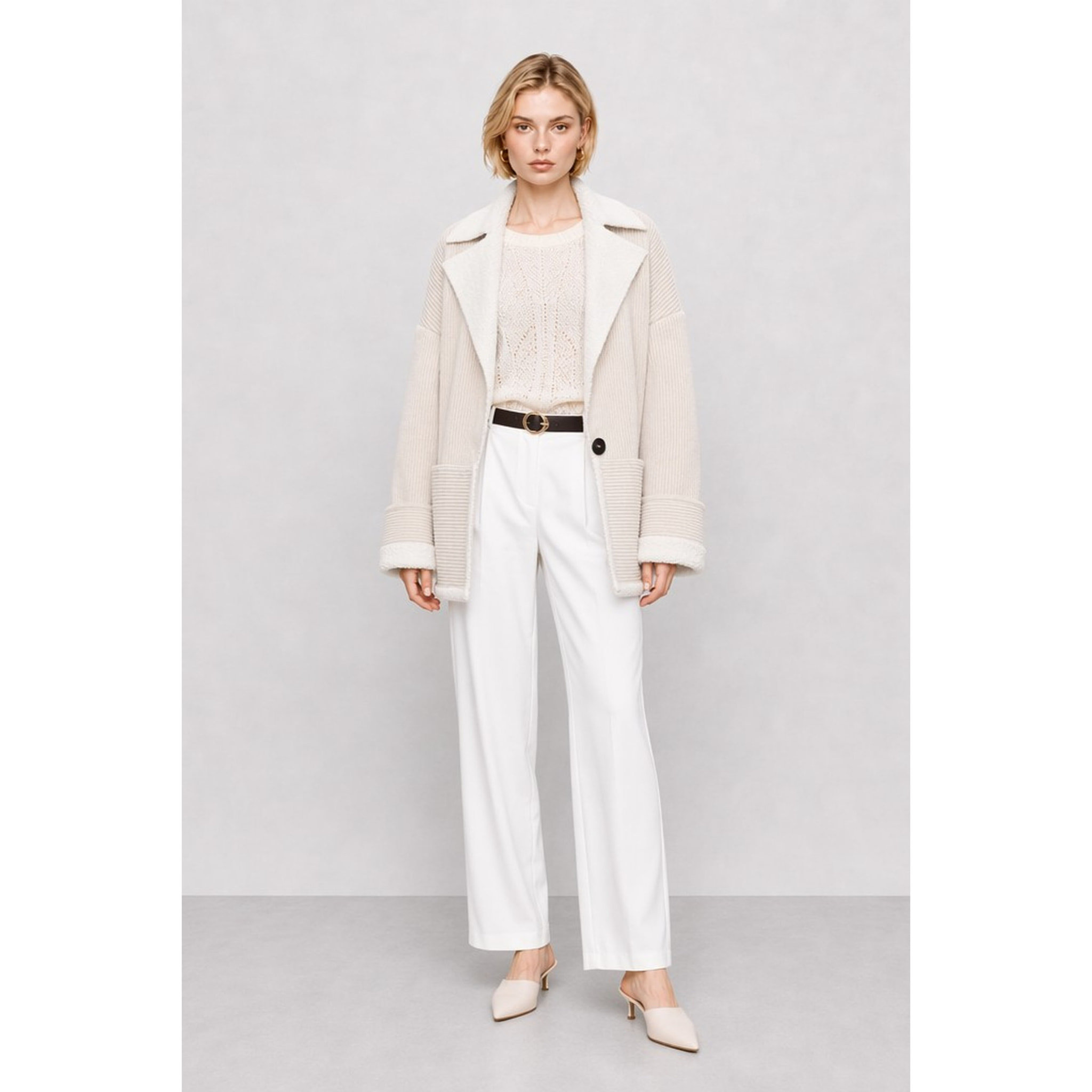 Kocca - Maglia da donna traforata a maniche lunghe in misto mohair Donna