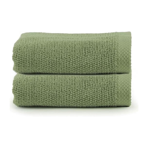 INTRECCI HOME Set Bagno 2 Asciugamani Ospite, in Puro Cotone 500 g,Morbidezza Extra, Assorbenza Superiore, Elegante e Durevole