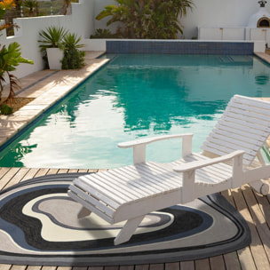 Tapis extérieur tissé kilim rectangle KAFI